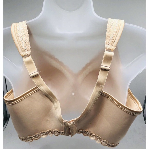 PLAYTEX 18 Hour Bra 38DDD Air Form Comfort NUDE beige Lace Wire-free B1 - Picture 3 of 8